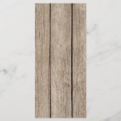 Anker Nautische Marine Rustiek Hout Bruiloft Menu (Achterkant)