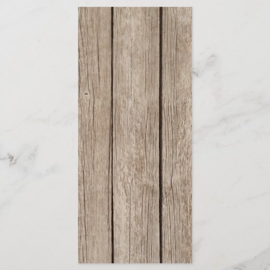 Anker Nautische Marine Rustiek Hout Bruiloft Menu (Achterkant)