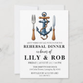 Anker nautische repetitie diner uitnodigingen (Voorkant)