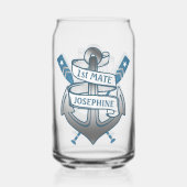 Anker nautische roeiriemen 1st Mate gepersonalisee Blikvorm Glas (Voorkant)