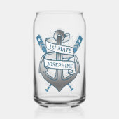 Anker nautische roeiriemen 1st Mate gepersonalisee Blikvorm Glas (Achterkant)