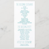 Anker nautische strand bruiloft programma programmakaart (Achterkant)