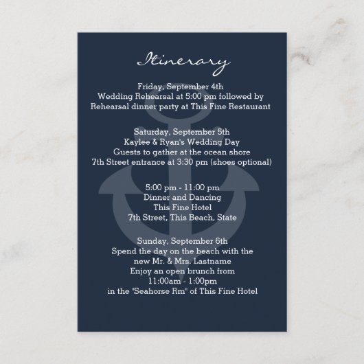 Anker Navy Blauw Intrinair Informatiekaartje (Voorkant)