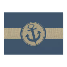 Anker Navy Blauwe Strepen Strand Bruiloft Reactie