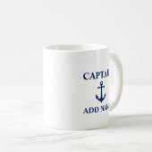  Anker Navy Blue Captain of bootnaam Koffiemok (Voorkant rechts)