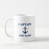 Anker Navy Blue Captain of bootnaam Koffiemok (Links)