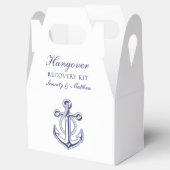 Anker Navy Blue Hangover Kit Nautische Huwelijk Bedankdoosjes (Geopend)
