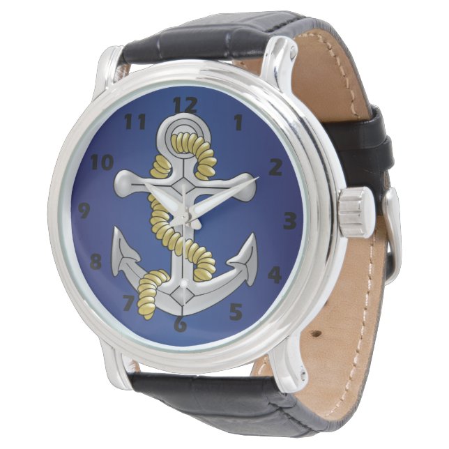 Anker Navy Blue Horloge (Gekanteld)