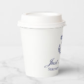 Anker Navy Blue net getrouwd nautische bruiloft Papieren Bekers (Voorkant)