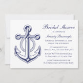 Anker Navy Blue Sailor Nautisch Vrijgezellenfeest Kaart (Voorkant)