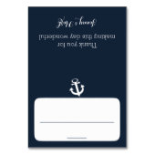 Anker Navy Blue Zitplaatsen Kaart (Voorkant)