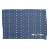 Anker Navy & Wit Patroon ID836 Kussensloop (Voorkant)