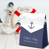 Anker Navyblauw Scheepvaart Bruiloft Bedankdoosjes
