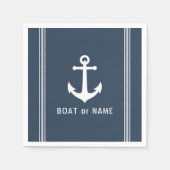  anker- of familienaam Nautisch Servet (Voorkant)