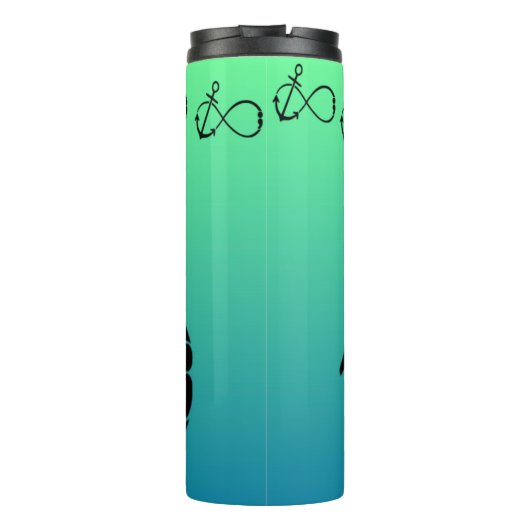 Anker, oneindig & halfdubbelkleurig thermosbeker (Achterkant)