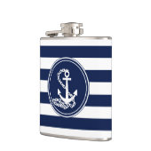 Anker op de Nautical Blue and White Stripes Sailor Heupfles (Links)