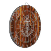  anker op donkere houten planken dartbord (Voorkant Links)