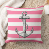 Anker op het nochtans roze strooppatroon kussen (Deken)
