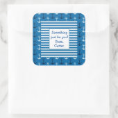 Anker op maat geschenkstickers vierkante sticker (Tas)