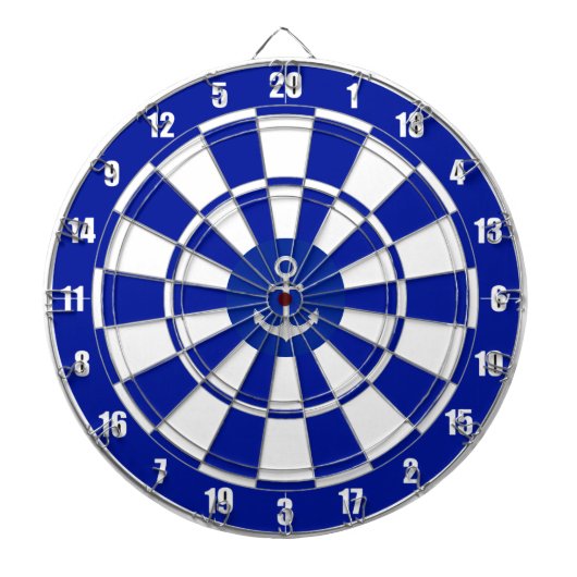 Anker op Navy Blue en White Dart Board Dartbord (Voorkant)