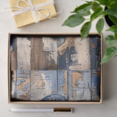 Anker op rustieke houten planken Decoupage Tissuepapier (Geschenk)