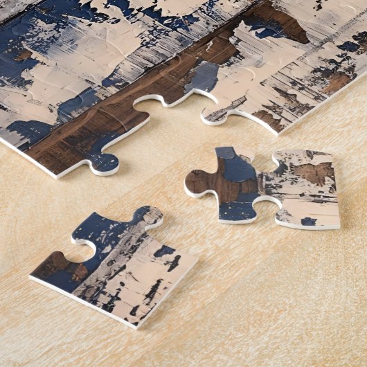 Anker op rustieke houten planken legpuzzel (Zijkant)