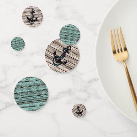 Anker op Woodenplank Confetti (Groep)