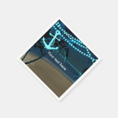 Anker & Palm Trees Strand Nacht Trouwservetten Servet (Hoek)