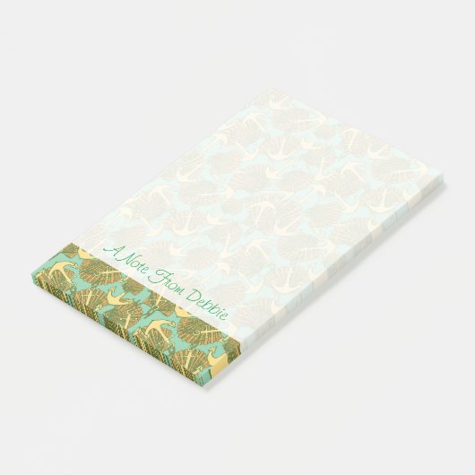 Anker & planken in patroon | Jouw namen toevoegen Post-it® Notes (Schuin)