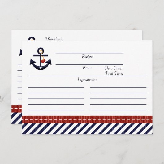 Anker Receptkaart (Voorkant / Achterkant)