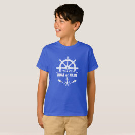 Anker roeiers Schepen Wiel Boot of Naam Lapis Blau T-shirt