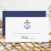 Anker Sailor Marine Blauw Nautische Bruiloft Plaatskaartje