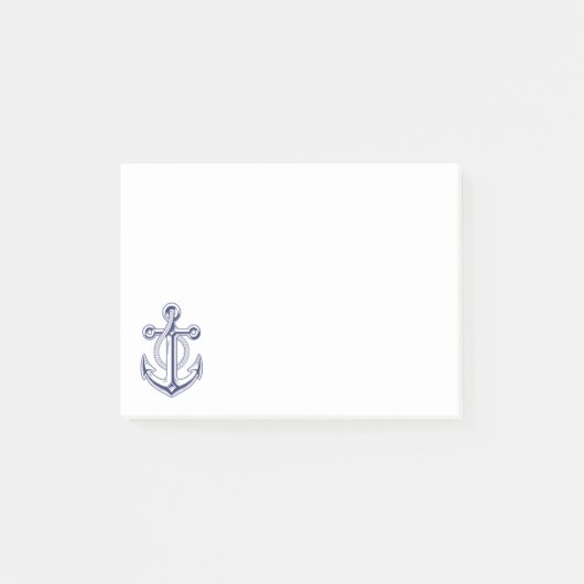 Anker Sailor Marine Blauwe Nautische Oceaan Boot Post-it® Notes (Voorkant)
