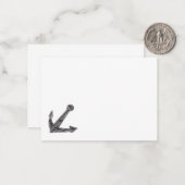 Anker schattig ontwerp notitiekaartje (Voorkant / Achterkant in situ)