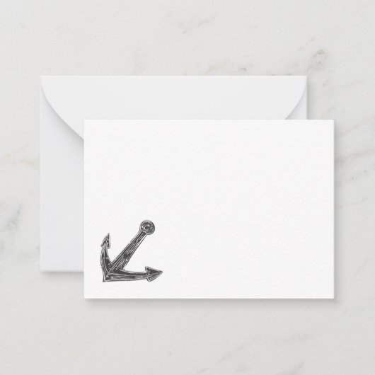 Anker schattig ontwerp notitiekaartje (Voorkant)