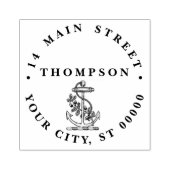 Anker scheepsnaam #2 retouradres rubberstempel (Afrduk)