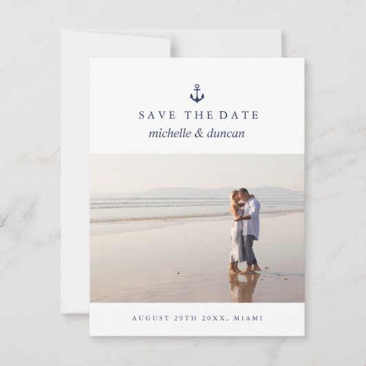 ANKER SCHEEPVAART TROUW Foto SAVE THE DATE Aankondiging (Voorkant)