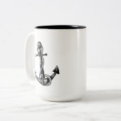 Anker Scheepvaart Tweekleurige Koffiemok (Voorkant links)