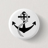 Anker schwarz weiss Button (Voorkant)