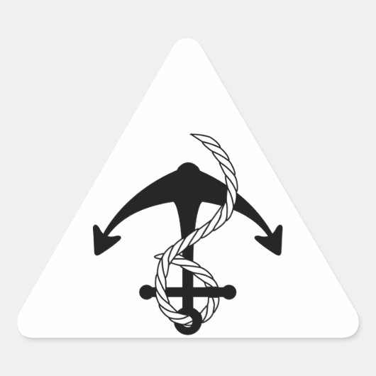 Anker schwarz weiss dreieck Aufkleber Sticker (Voorkant)