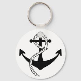 Anker schwarz weiss sleutelhanger