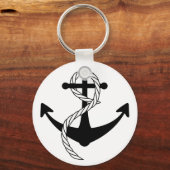 Anker schwarz weiss sleutelhanger (Voorkant)