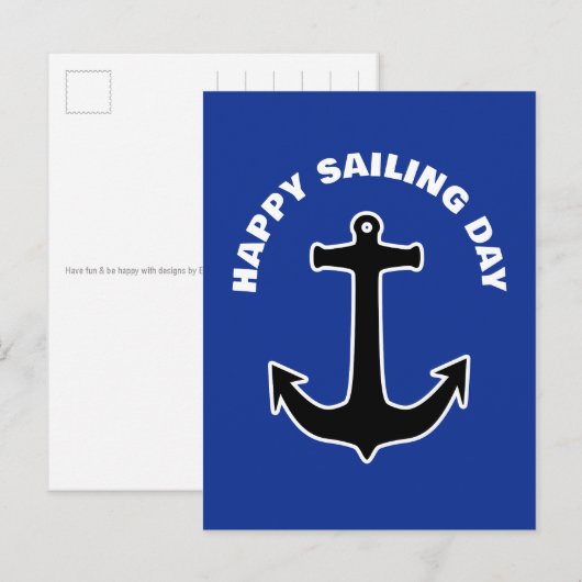 ANKER Silhouette - maritiem ontwerp 1 Briefkaart (Voorkant / Achterkant)