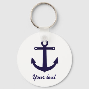 Anker Sleutelhanger Nautisch Marineblauw Strand