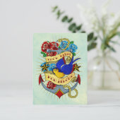 Anker, slik en Rozen Briefkaart (Staand voorkant)