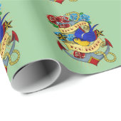 Anker, slik en Rozen Cadeaupapier (Rol Hoek)