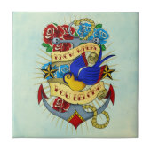 Anker, slik en Rozen Tegeltje (Voorkant)