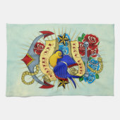 Anker, slik en Rozen Theedoek (Horizontaal)