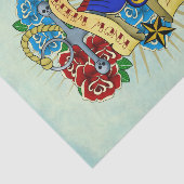 Anker, slik en Rozen Tissuepapier (Detail)