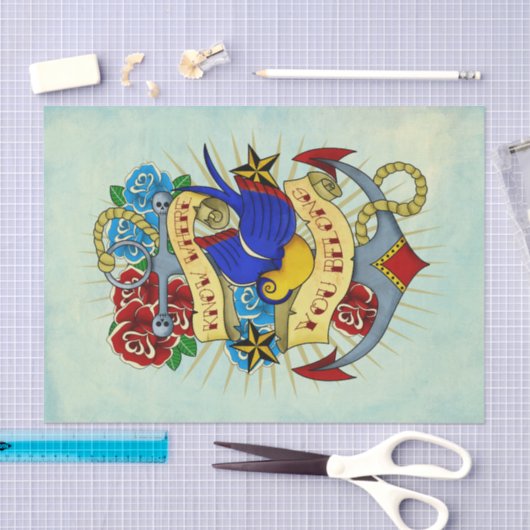 Anker, slik en Rozen Tissuepapier (Craft)